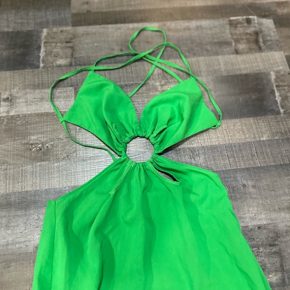 Beginning Boutique Trixy Green Cut Out Maxi Dress - Picture 7 of 8